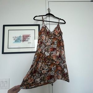 Petite summer flower vintage dress XS
